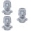 3Stk Moai Statue Stifthalter Brillen Halter Desktop 7
