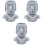 3Stk Moai Statue Stifthalter Brillen Halter Desktop 3