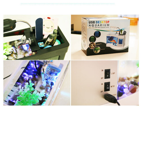 Multifunktionales USB LCD Display Aquarium LED Leuchte Mit Kalender 2