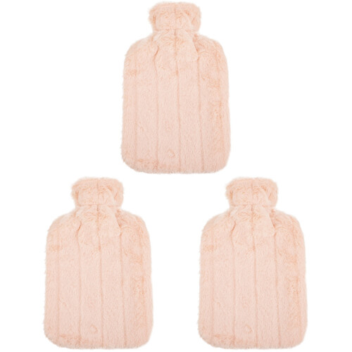 3Stück Winter Heißwasserflasche Mit Plüschbezug 1