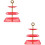 2Stk Roter 3-Lagiger Cupcakehalter Hochzeitstafel 6