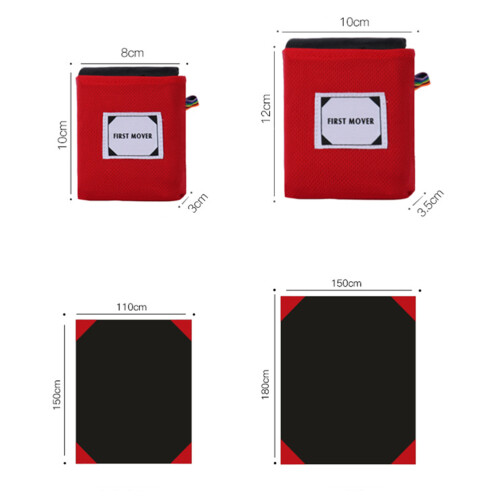 2Stk Nylon Outdoordecke Rot Robust Für Camping 1