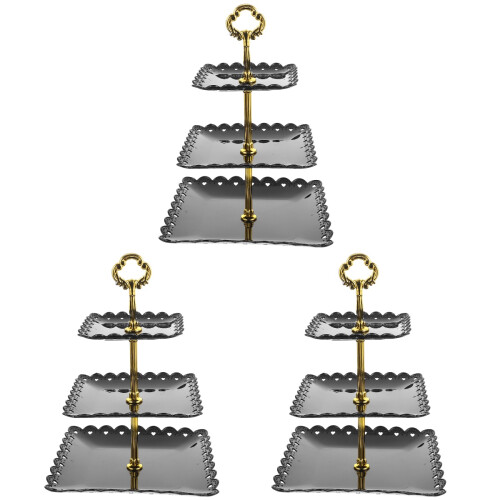 3Stk Stabiler 3-Etagiger Cupcakehalter Für 1