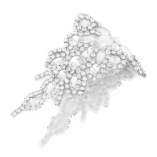 4Stk Silberne -Applikation Hochzeitsgürtel Elegant Für Kleidung