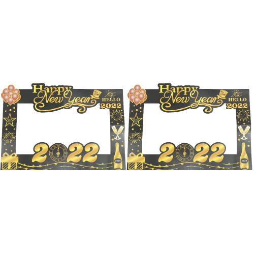 2Stk Neujahrsbildrahmen Papier Requisiten Partydeko 1