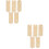 2Sets Holzmaßstab Kinderzimmer Splice DIY Khaki 6