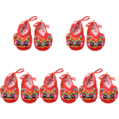5 Paar Baby Schuhe Gehschuhe Gestickte Tiger 1