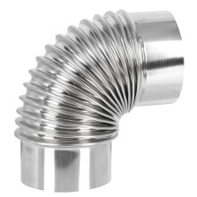 2Ud Tubería Extractora Codo Metal Resistente Para Y Chimenea