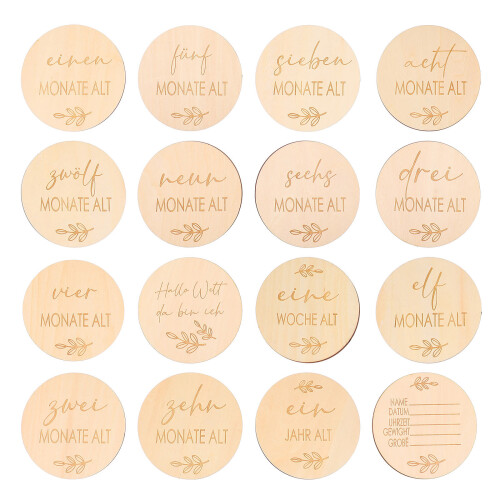 32Ud Tarjetas De De Madera Para Bebés, Decoración Y