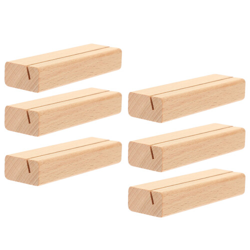 6 Unidades Soportes De Madera Para Tarjetas De 2