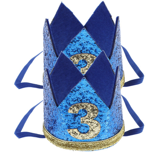 10Ud Sombrero Azul De Cumpleaños Para Bebé Con De