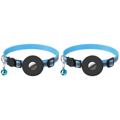 2Ud Collar Perro Y Nylon Ajustable Reflectante Con Cascabel 2