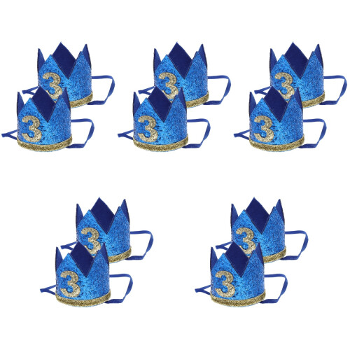 10Ud Sombrero Azul De Cumpleaños Para Bebé Con De 2
