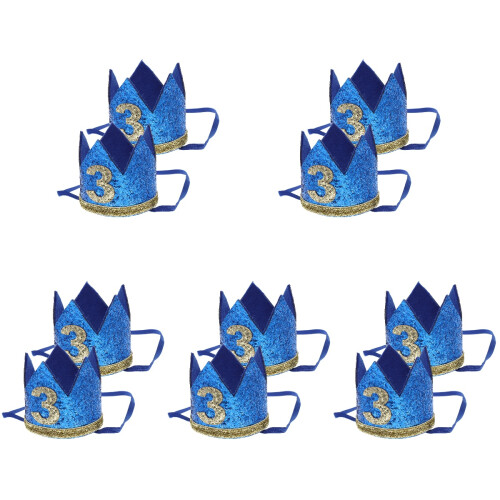 10Ud Sombrero Azul De Cumpleaños Para Bebé Con De 1