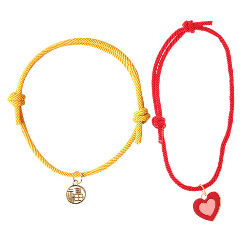 2 Unidades Collares Ajustables Para Con Colgante Corazón