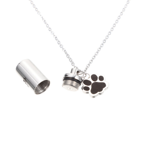 2Ud Collar Con Urna Para Perro En Plata, Y Duradero