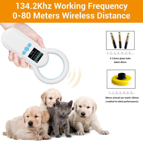 Pet Microchip Scanner S20 134.2KHz, 1.44" TFT, 500 Records 2