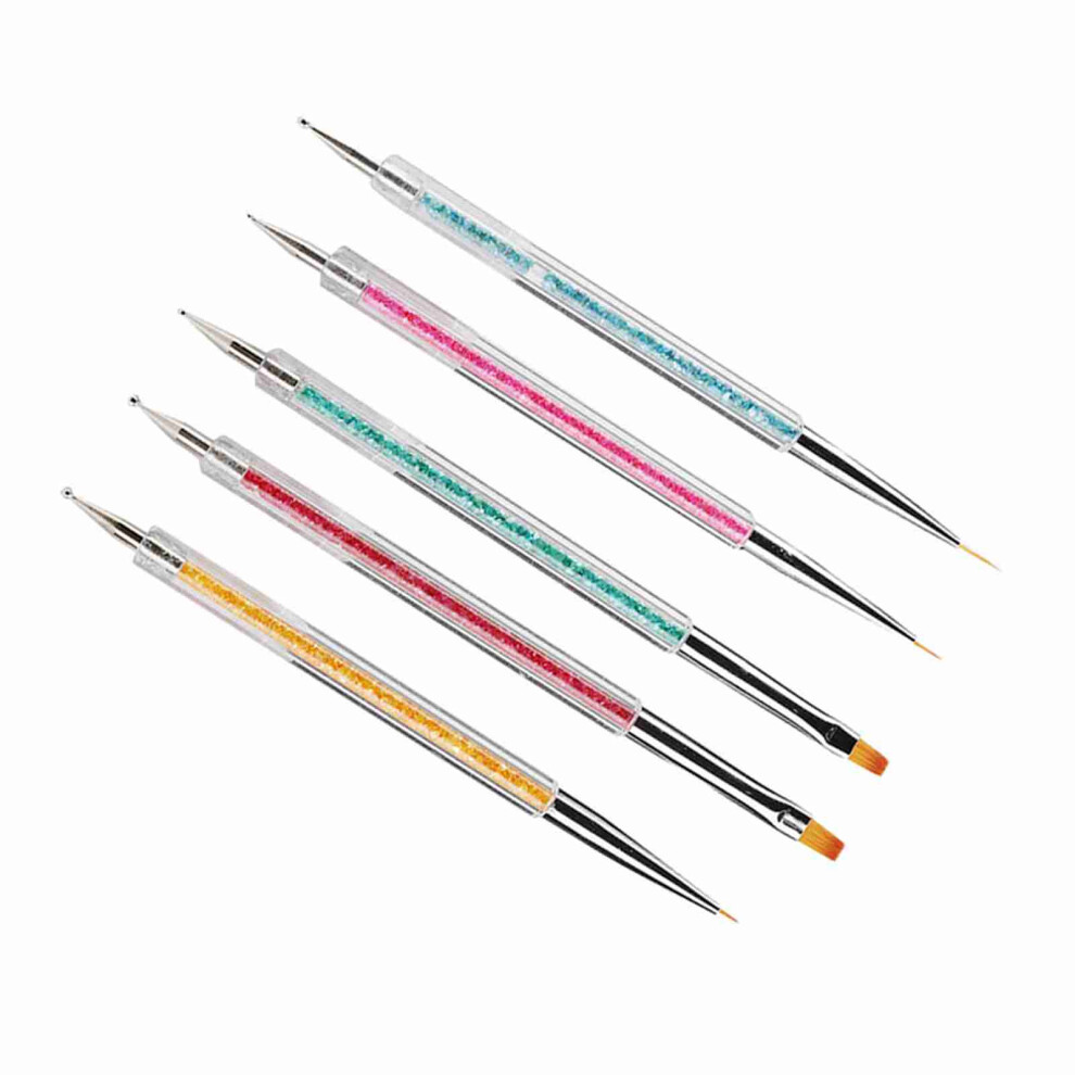 Professional 5pcs Nail Art Brush Pen Set for Manicure Drawing Nail Decoration
