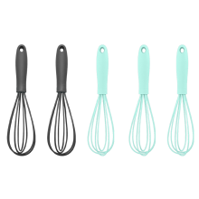 Milch- und Eieraufschäumer, Silikagel-Schneebesen, ergonomisches Design, antihaftbeschichteter Handschneebesen, Teigrührer aus Edelstahl, ideal zum