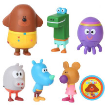 Neu 6 Stck. Hey Duggee Actionfigur Spielzeug Puppe Werbegeschenk Abzeichen Kinder Weihnachtsgeschenk Spielzeug
