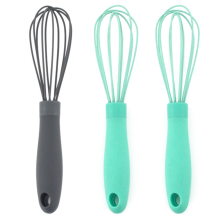 Vielseitiger Küchenbesen, kompakte Größe, flexibles Silikonmaterial, perfekt zum mühelosen Schlagen von Milch und Eiern, Backen, Mischen, Rühren