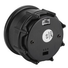 2-in-1 Auto-Voltmeter mit LED-Display & Vakuummessgerät, 52 mm schwarz