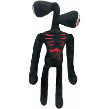 (Black)Peluche tête de sirène 157" blanc noir peluche poupée jouet personnage horreur