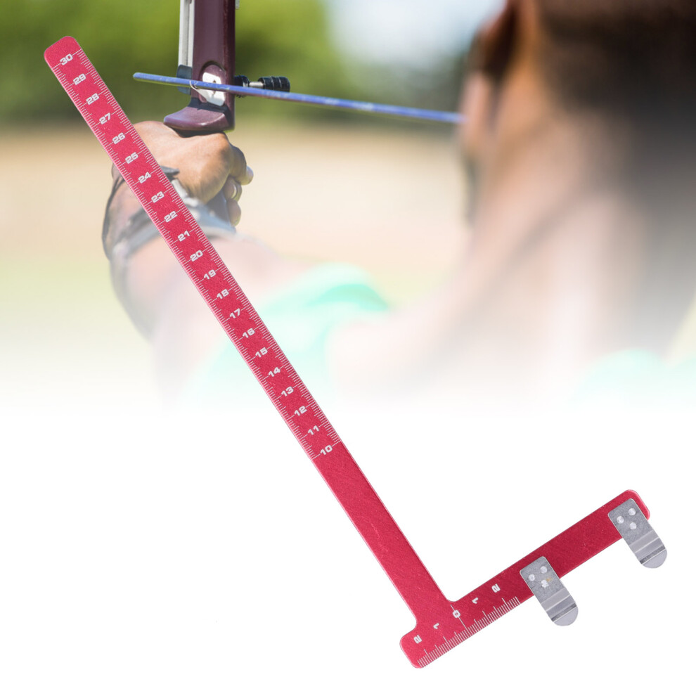 Archery Aluminum Alloy L-Shaped Bow Ruler For Recurve/Compound Red 9381359816667