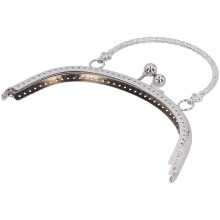 16.5cm Silver Semicircle Metal Purse Frame for DIY Handbag Making