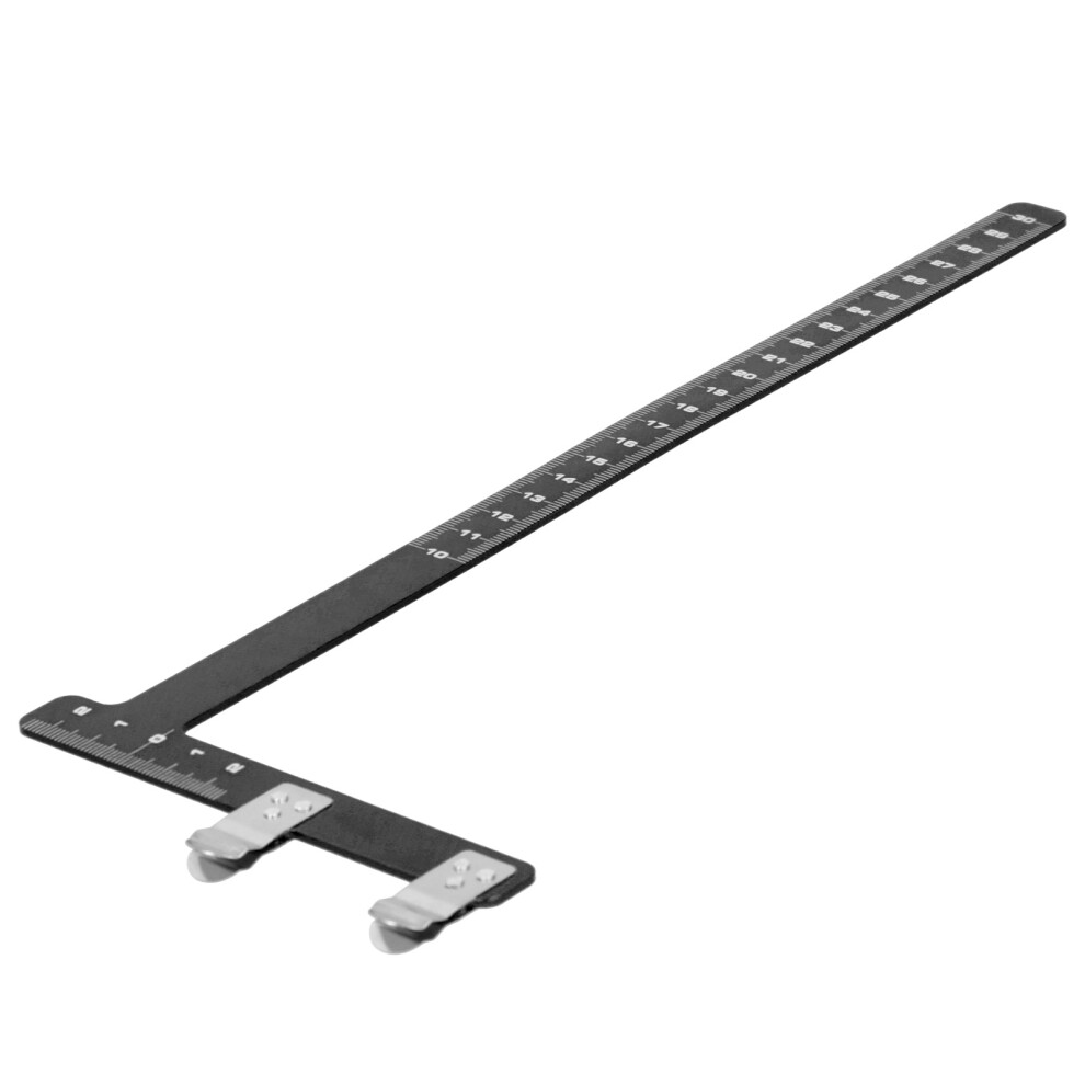 Adjustment Bow L-Shape Chord Distance Square Ruler Aluminum Alloy Black 4351359816719