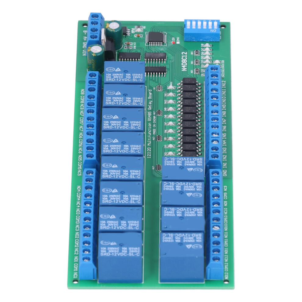 Rs485 Isolated Relay Module 12V 8-Channel, Din35 10A Max Load 4931359816201