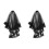 2Stk Schwarzer Hochzeitsschleier Romantisch Haarschmuck 2