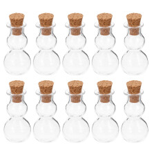 20 Mini Glasflaschen Mit Korkverschluss Für DIY