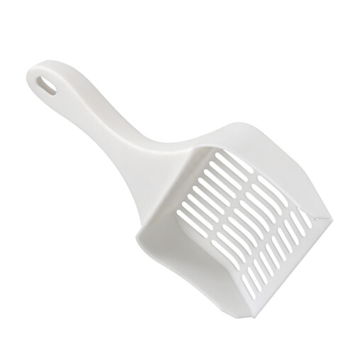 4Stk Katzenstreuschaufel Weiß Mit Filter Ergonomischer
