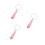 3Stk Pink Polyester Mit Herzmuster Valentinstag Party Deko 4