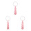 3Stk Pink Polyester Mit Herzmuster Valentinstag Party Deko 8