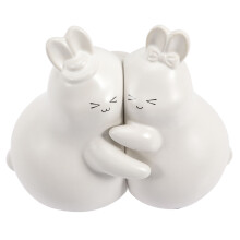 2 Paar Buchstützen Hase Keramik Figur Desktop