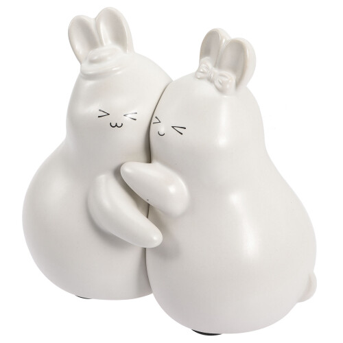 2 Paar Buchstützen Hase Keramik Figur Desktop 2