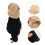 2Sets Schwarze Lockige Damenperücke Mit Detachable Hut 9