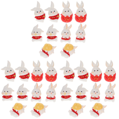 30 Mini Hase Figur Harz Kaninchen 1
