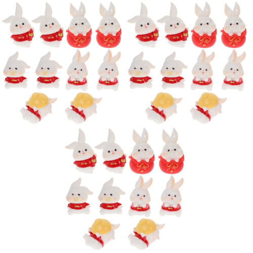 30 Mini Hase Figur Harz Kaninchen 2