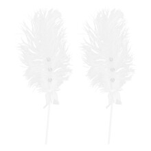 4 Feder Cake Topper Für Cupcakes Und Kuchen, Zufällige Farbe