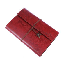2Stk Notizbuch Vintage Fotoalbum Scrapbook Rot