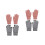 4Paare Damen Winterhandschuhe Winddicht Warm Touchscreen Hellgrau Rosa 5