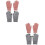 4Paare Damen Winterhandschuhe Winddicht Warm Touchscreen Hellgrau Rosa 7