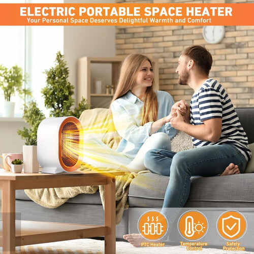 2X 1200W White Mini Electric Ceramic Space Heater 1
