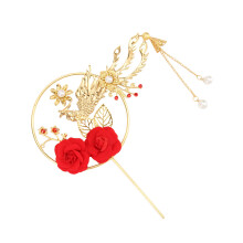 2Pcs Elegant Fan Cake Topper for Wedding and Engagement