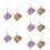 5Pares Aretes Multicolor Pendientes Colgantes Para 11