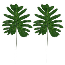 6 Pcs Artificial Scindapsus Leaves Green