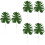 6 Pcs Artificial Scindapsus Leaves Green 6
